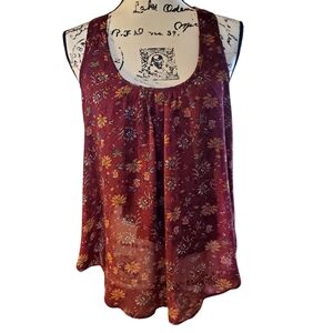 Ambiance flowered top sz Large